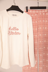 Velvet pajama wide leg 105