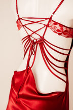 Scarlet Seduction Satin Dress 2633
