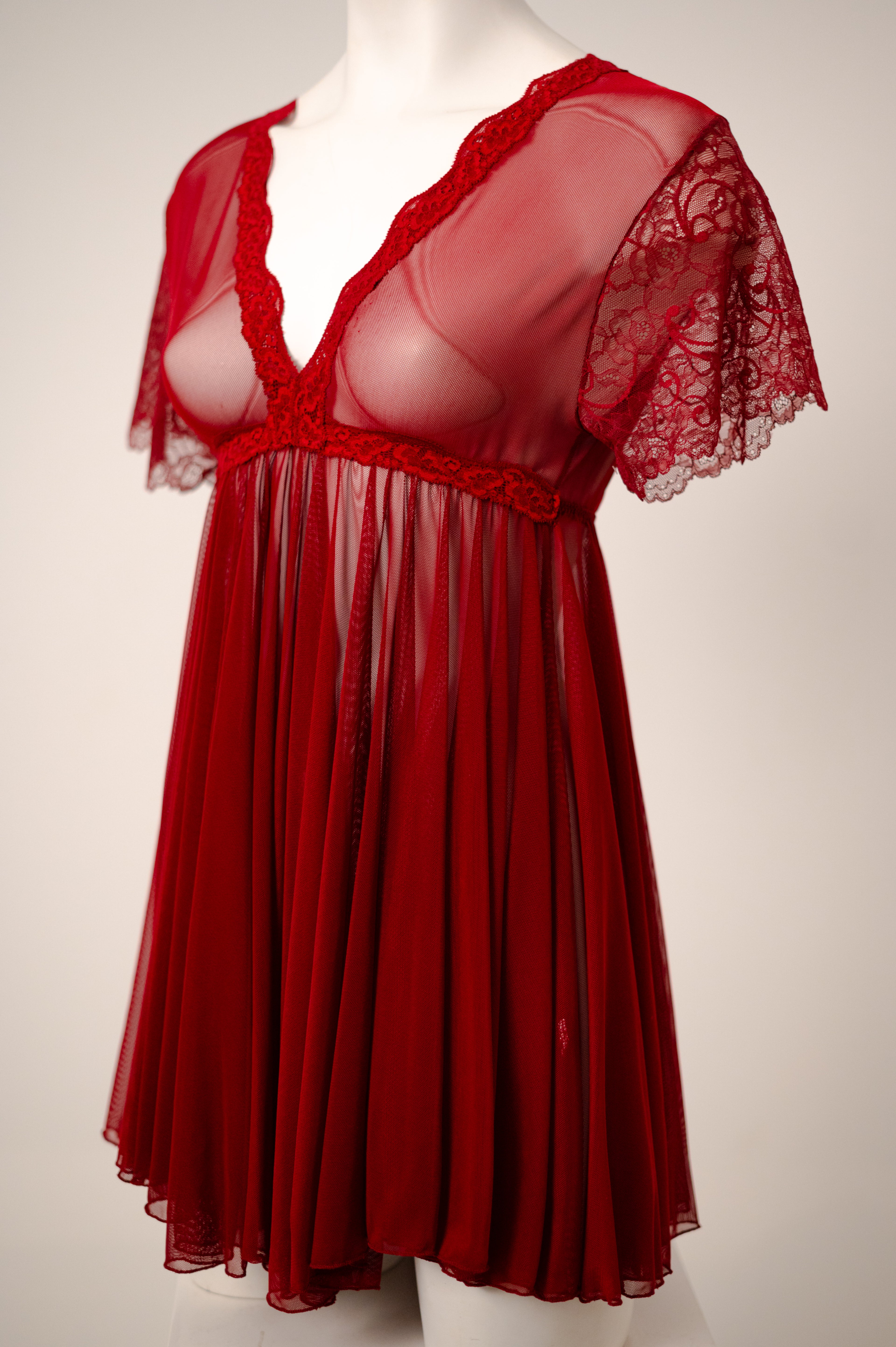 See-through whisper baby doll 041348