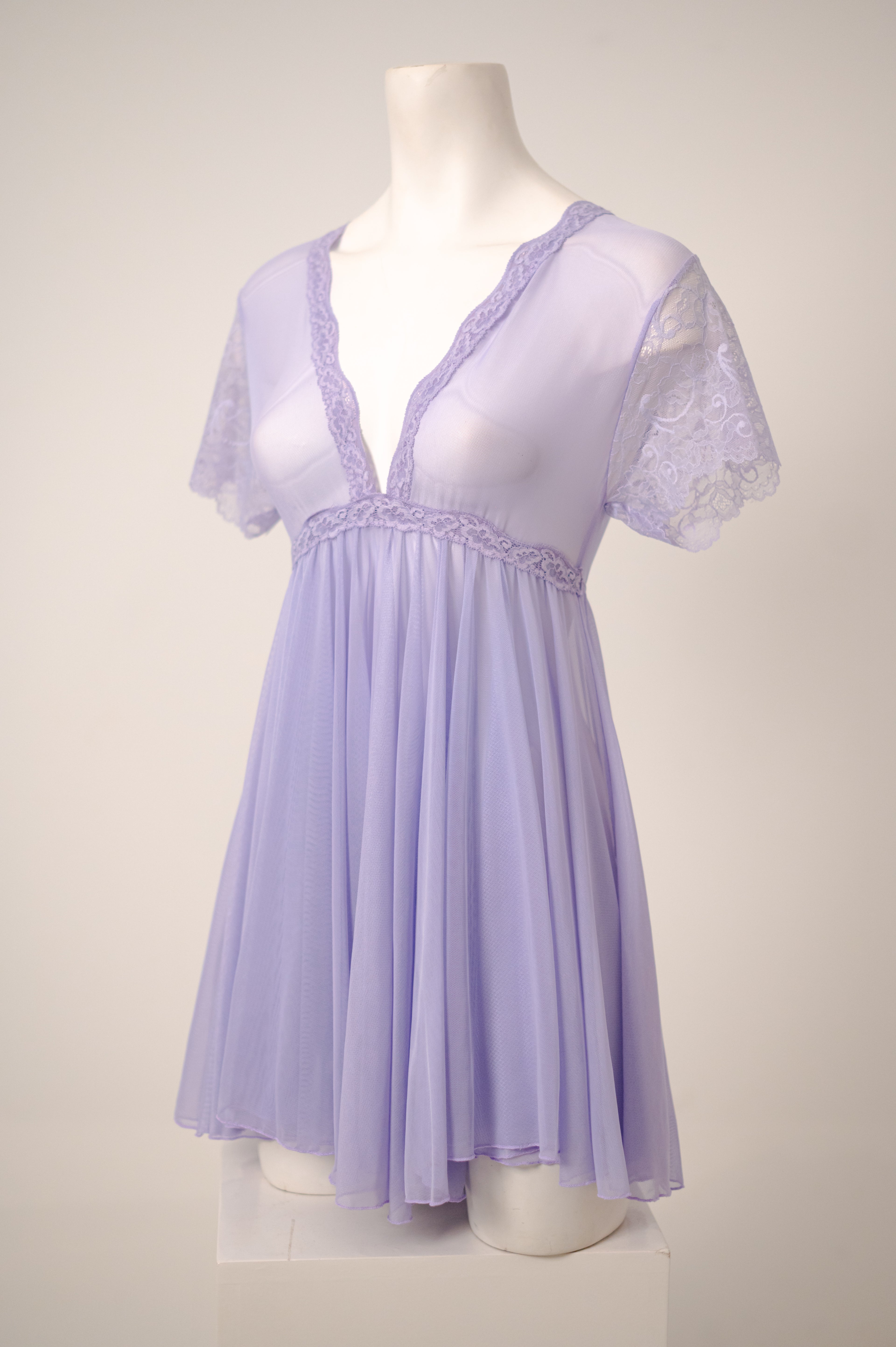 See-through whisper baby doll 041348