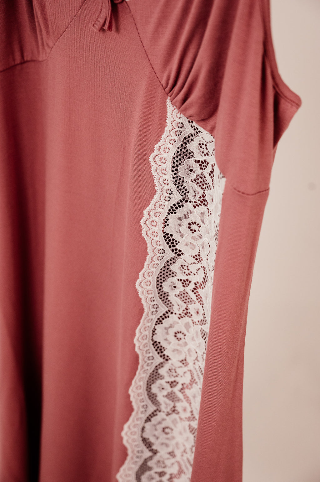 Cotton Lace-trim Nightdress 7566