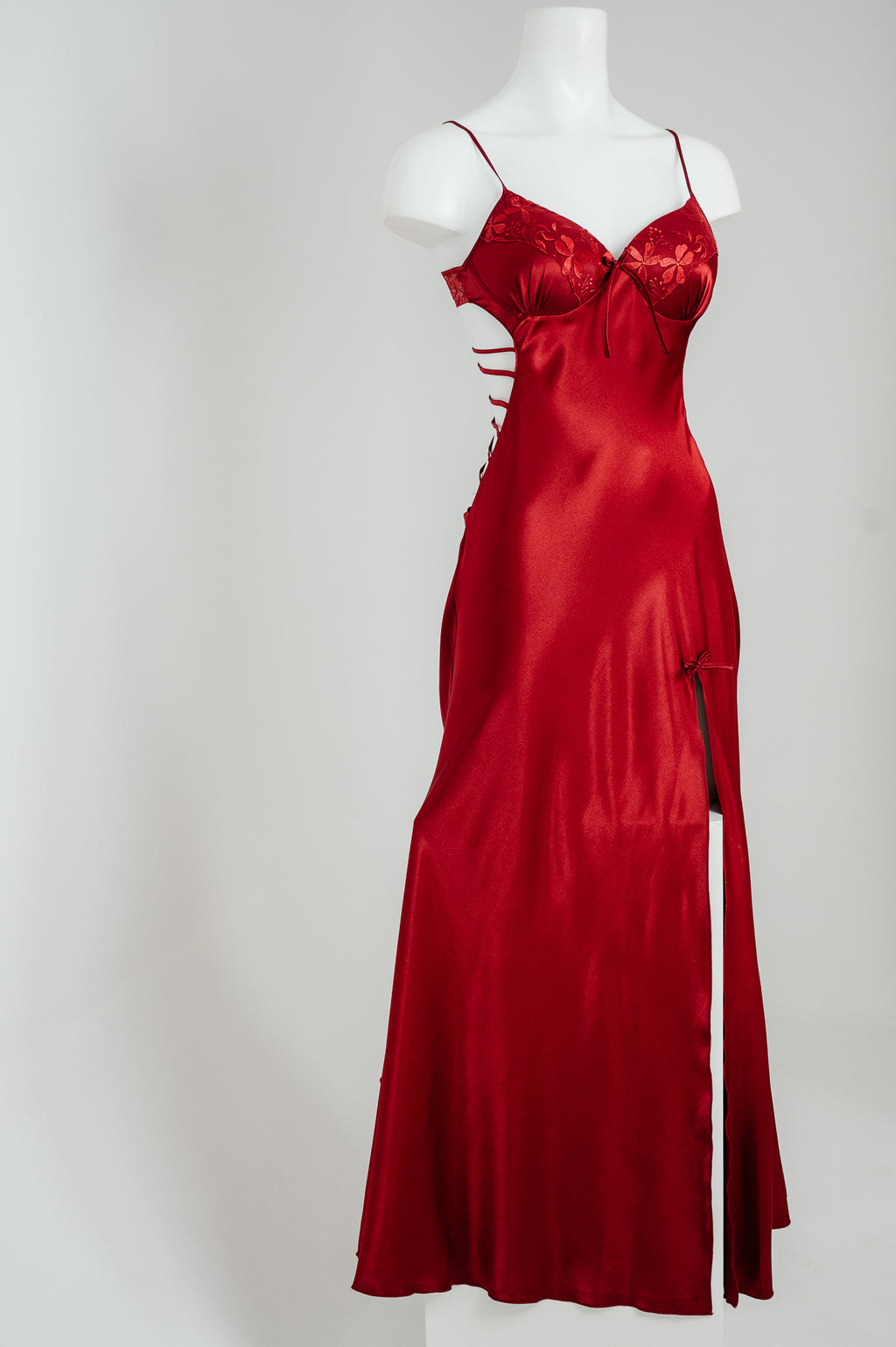 Scarlet Seduction Satin Dress 2633